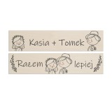 Ślubne tablice rejestracyjne personalizowane - komplet