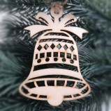 Bombka ze sklejki ażurowy dzwonek