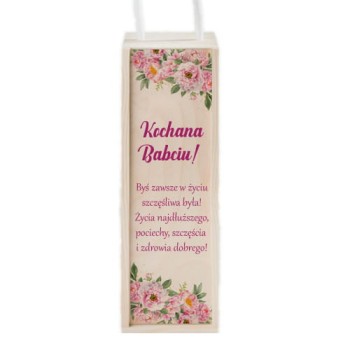 Skrzynka na wino dzień babci prezent