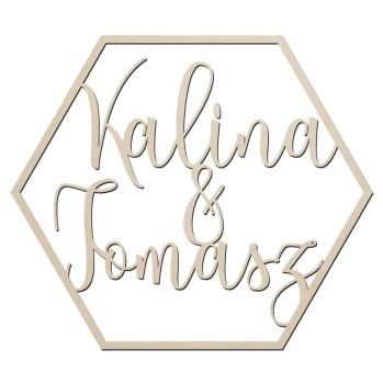 Imiona na ściankę Heksagon 