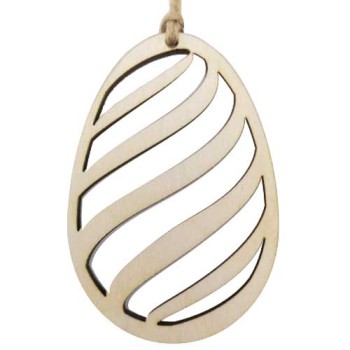 Zawieszka wielkanocna, jajko ze sklejki