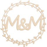 Topper wianek z inicjałami 