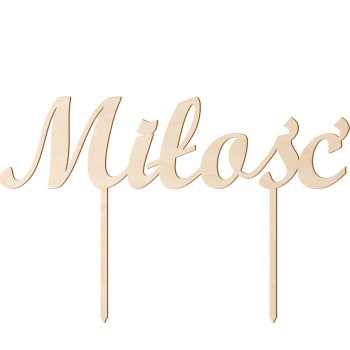 Topper na tort weselny "Miłość"