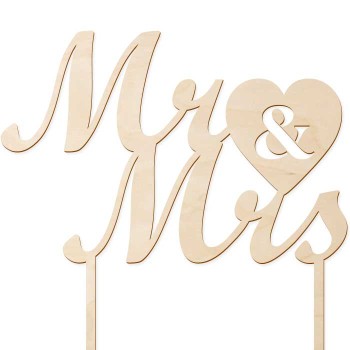 Topper na tort weselny Mr i Mrs