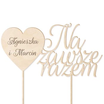 Topper na tort na zawsze razem 