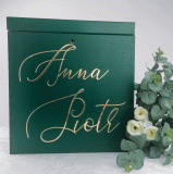 Skrzynia, pudełko na koperty weselne z imionami