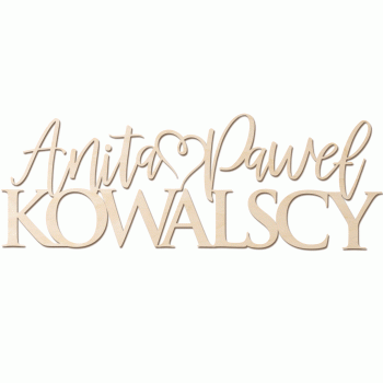 Napis na stół weselny imiona i nazwisko