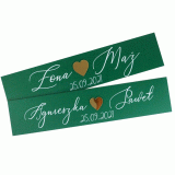 Ślubne tablice rejestracyjne butelkowa zieleń