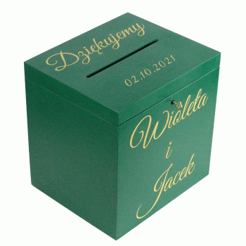 Skrzynka na koperty złoty grawer