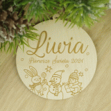 Bombka drewniana z imieniem