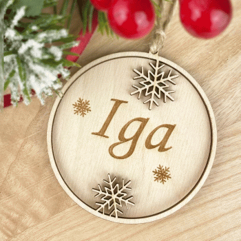 Bombka ozdoba choinkowa przestrzenna z imieniem