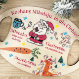 Talerzyk  tacka dla Mikołaja na mleczko i ciasteczko