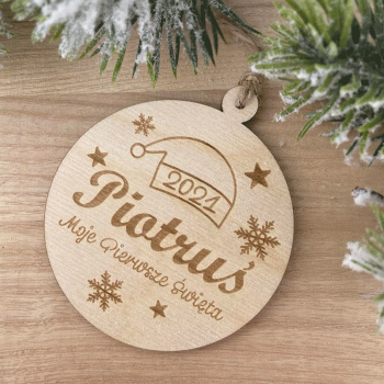 Moje pierwsze święta ozdoba z imieniem