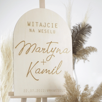 Tablica powitalna na ślub 