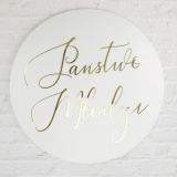 Koło na ściankę Państwo Młodzi 60 cm