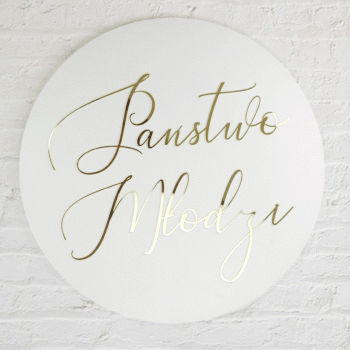 Koło na ściankę Państwo Młodzi 60 cm