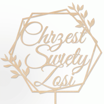 Topper Chrzest Święty z imieniem