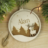 Grawerowana bombka z imieniem ze sklejki 3d