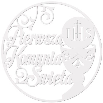 Dekoracja Pierwsza Komunia Święta - Koło 60 cm