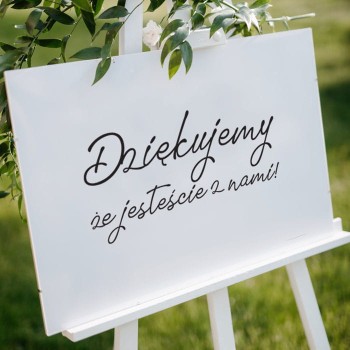 Tablica Powitalna - Dziękujemy, że jesteście z nami