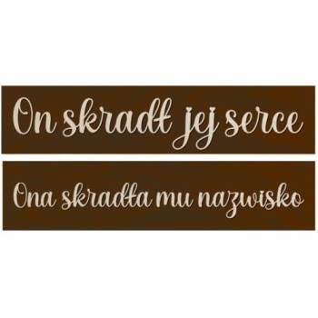 Tablice rejestracyjne ślubne - On skradł serce, ona nazwisko