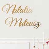 Imiona Pary Młodej z Pleksi i Sklejki