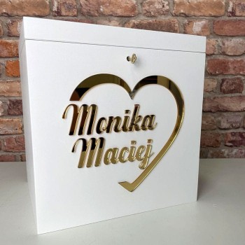 Pudełko na koperty lustrzane napisy