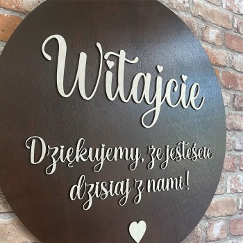 Koło, Tablica Witajcie 60 cm