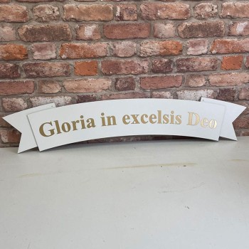 Gloria in excelsis Deo - Napis, wstęga, szyld, baner