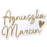 Imiona Pary Młodej - Napis z Pleksy