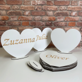 Serca, serduszka z imionami 