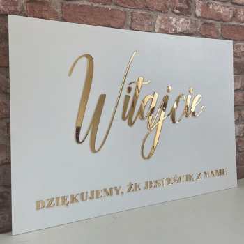 Tablica Powitalna - Witajcie, Dziękujemy, że jesteście z nami