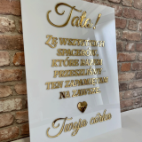 Tablica z pleksi -  Tato ze wszystkich spacerów