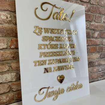 Tablica z pleksi -  Tato ze wszystkich spacerów