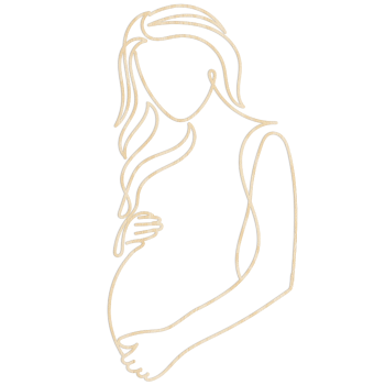 Kobieta w ciąży sylwetka  60 cm - dekoracja na ściankę baby shower