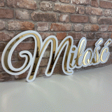 Napis Miłość  90 cm. 2D z pleksi 