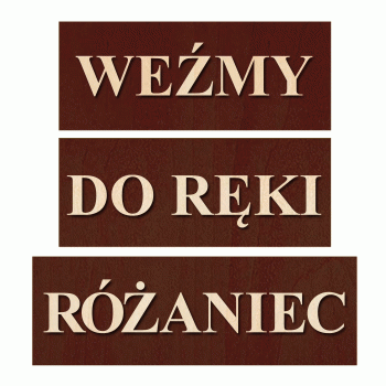 Weźmy do ręki Różaniec - Tabliczki do postawienia