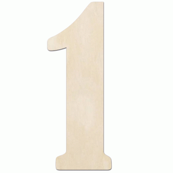 Cyfra 1 - 60 cm ze sklejki 