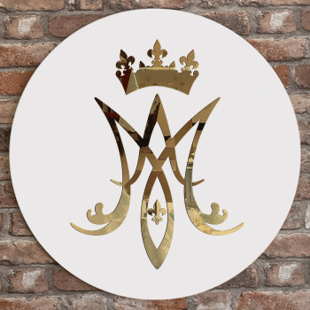 Koło 60 cm - Dekoracja Symbol Maryjny