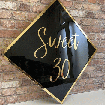 Tablica - dekoracja na urodziny - sweet 18,20,30,40,50 itd