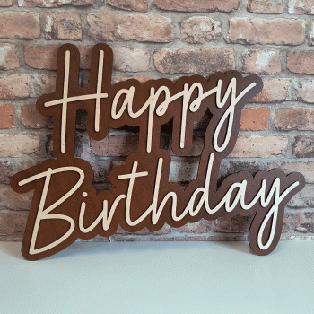 Happy Birthday - Drewniany napis