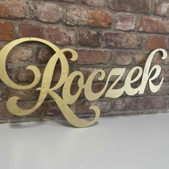 Napis Roczek ze sklejki lub pleksy