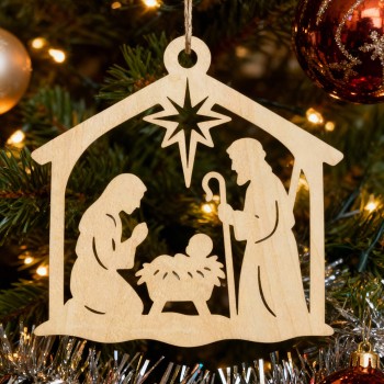 Ozdoba choinkowa szopka 10 cm