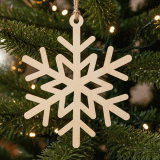 Drewniana ozdoba choinkowa Śnieżynka 7,5 cm