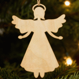 Dekoracja świąteczna drewniany Anioł 15 cm