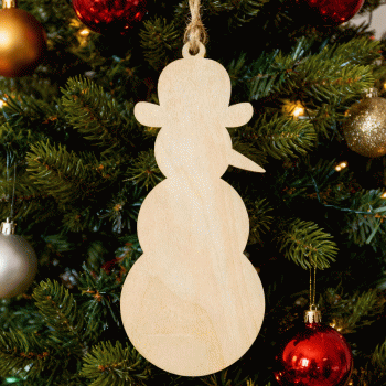 Ozdoba ze sklejki bałwanek