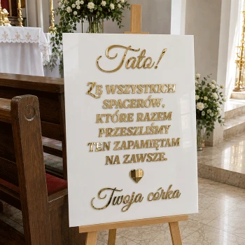 Tablica z pleksi -  Tato ze wszystkich spacerów