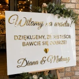 Tablica powitalna z pleksy (3 rozmiary) .