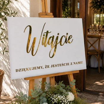 Tablica Powitalna - Witajcie, Dziękujemy, że jesteście z nami