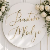 Koło na ściankę Państwo Młodzi 60 cm